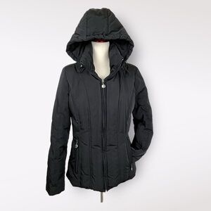 Calvin Klein Hooded Winter Puffer Coat Parka. Black. Size: S. #551
